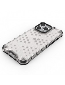 Honeycomb Case armor cover with TPU Bumper for iPhone 13 Pro red