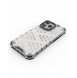Honeycomb Case armor cover with TPU Bumper for iPhone 13 Pro red