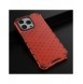 Honeycomb Case armor cover with TPU Bumper for iPhone 13 Pro red