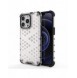 Honeycomb Case armor cover with TPU Bumper for iPhone 13 Pro transparent