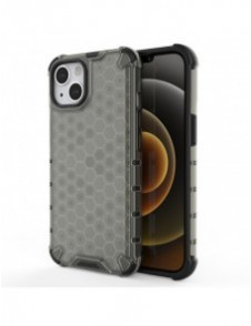 Honeycomb armored case with a gel frame iPhone 13 black