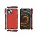 Honeycomb Case armor cover with TPU Bumper for iPhone 13 red
