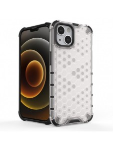 Honeycomb Case armor cover with TPU Bumper for iPhone 13 red