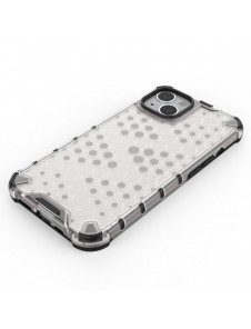 Honeycomb Case armor cover with TPU Bumper for iPhone 13 red