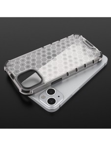 Honeycomb Case armor cover with TPU Bumper for iPhone 13 red