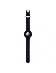 Silicone elastic case wristband wrist pendant case for Apple AirTag locator black