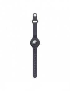Silicone flexible case wristband wrist pendant case for Apple AirTag locator gray