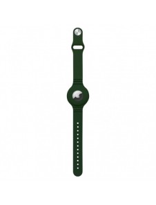Silicone flexible case wristband wrist pendant case for Apple AirTag locator green