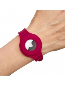 Silicone elastic case wristband wrist pendant case for Apple AirTag locator navy blue
