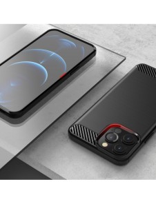 Carbon Case Flexible Cover TPU Case for iPhone 13 Pro Max black
