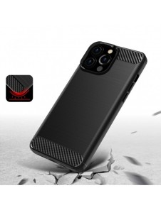 Carbon Case Flexible Cover TPU Case for iPhone 13 Pro black