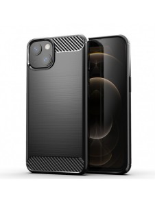 Carbon Case Flexible Cover TPU Case for iPhone 13 mini black