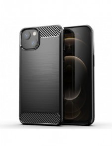 Carbon Case Flexible Cover TPU Case for iPhone 13 mini black