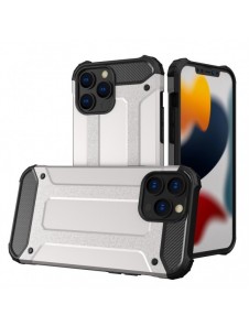 Hybrid Armor Case Tough Rugged Cover for iPhone 13 Pro Max silver