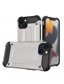 Hybrid Armor Case Tough Rugged Cover for iPhone 13 silver