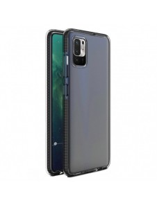 Spring Case clear TPU gel protective cover with colorful frame for Xiaomi Redmi Note 10 5G / Poco M3 Pro black