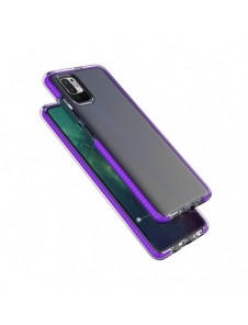 Spring Case clear TPU gel protective cover with colorful frame for Xiaomi Redmi Note 10 5G / Poco M3 Pro black