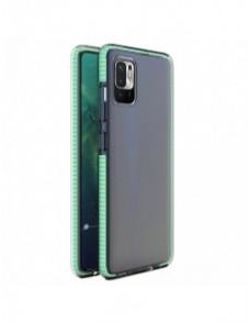 Spring Case clear TPU gel protective cover with colorful frame for Xiaomi Redmi Note 10 5G / Poco M3 Pro mint