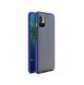 Spring Case clear TPU gel protective cover with colorful frame for Xiaomi Redmi Note 10 5G / Poco M3 Pro dark blue