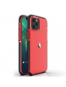Spring Case clear TPU gel protective cover with colorful frame for iPhone 13 Pro black