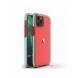 Spring Case clear TPU gel protective cover with colorful frame for iPhone 13 Pro mint
