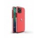 Spring Case clear TPU gel protective cover with colorful frame for iPhone 13 mini light pink