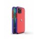 Spring Case clear TPU gel protective cover with colorful frame for iPhone 13 mini dark blue