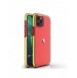 Spring Case clear TPU gel protective cover with colorful frame for iPhone 13 mini yellow