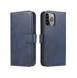Magnet Case elegant bookcase type case with kickstand for iPhone 13 blue