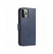 Magnet Case elegant bookcase type case with kickstand for iPhone 13 blue
