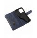 Magnet Case elegant bookcase type case with kickstand for iPhone 13 blue