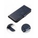 Magnet Case elegant bookcase type case with kickstand for iPhone 13 blue