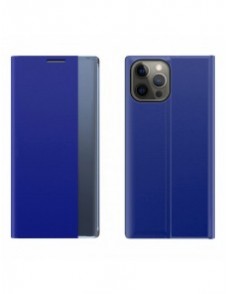 Sleep Case Bookcase Type Case with Smart Window for iPhone 13 Pro blue