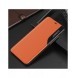Eco Leather View Case elegant bookcase type case with kickstand for iPhone 13 Pro orange