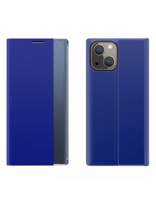 Sleep Case Bookcase Type Case with Smart Window for iPhone 13 blue