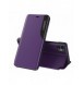 Eco Leather View Case elegant bookcase type case with kickstand for iPhone 13 purple
