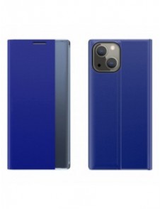 Sleep Case Bookcase Type Case with Smart Window for iPhone 13 mini blue