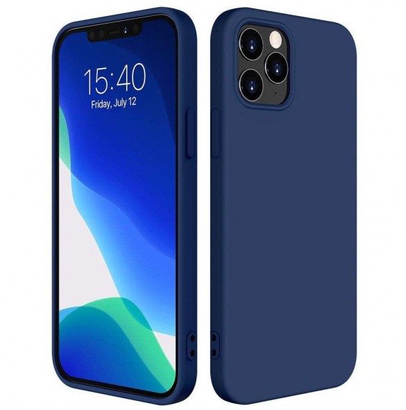 Silikonfodral Mjukt flexibelt gummiskal till iPhone 13 Pro blå
