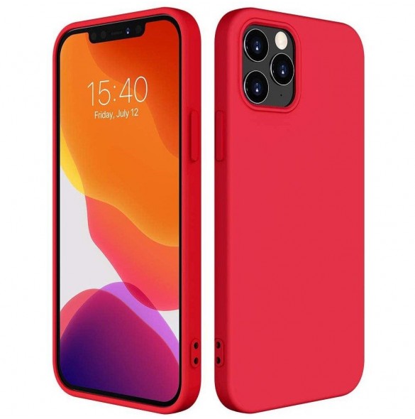 Silikonfodral Mjukt flexibelt gummiskal till iPhone 13 Pro röd