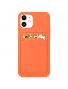 Kortfodral Silikonplånboksfodral med kortplatsdokument för iPhone 13 Pro Orange