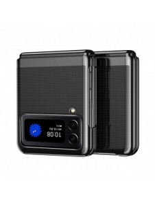 Plätering Fodral hårt fodral Galvanisering ram Skal till Samsung Galaxy Z Flip 3 svart