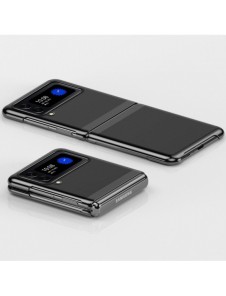 Plätering Fodral hårt fodral Galvanisering ram Skal till Samsung Galaxy Z Flip 3 svart