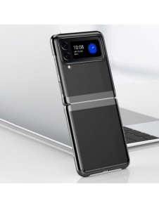 Plätering Fodral hårt fodral Galvanisering ram Skal till Samsung Galaxy Z Flip 3 svart