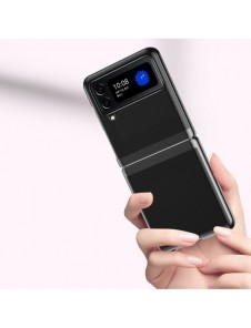 Plätering Fodral hårt fodral Galvanisering ram Skal till Samsung Galaxy Z Flip 3 svart