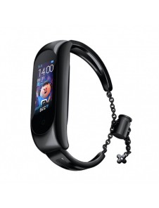 Ersättningsarmbandsarmband i metall för Xiaomi Mi Band 6/5/4/3 svart