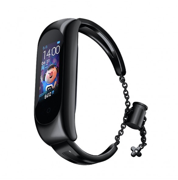 Ersättningsarmbandsarmband i metall för Xiaomi Mi Band 6/5/4/3 svart