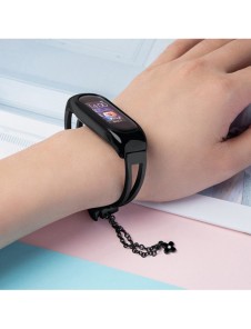 Ersättningsarmbandsarmband i metall för Xiaomi Mi Band 6/5/4/3 svart