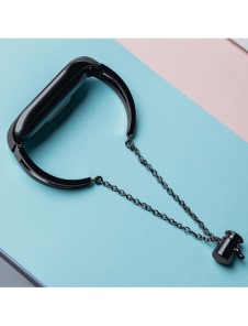 Ersättningsarmbandsarmband i metall för Xiaomi Mi Band 6/5/4/3 svart