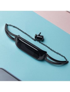 Ersättningsarmbandsarmband i metall för Xiaomi Mi Band 6/5/4/3 svart