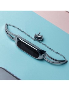 Ersättningsarmbandsarmband i metall för Xiaomi Mi Band 6/5/4/3 silver